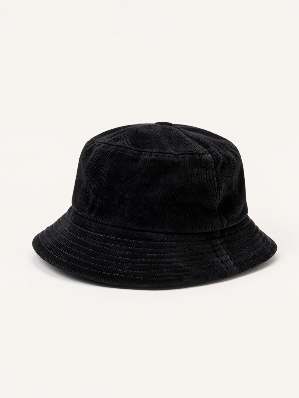 Black Corduroy Bucket Hat