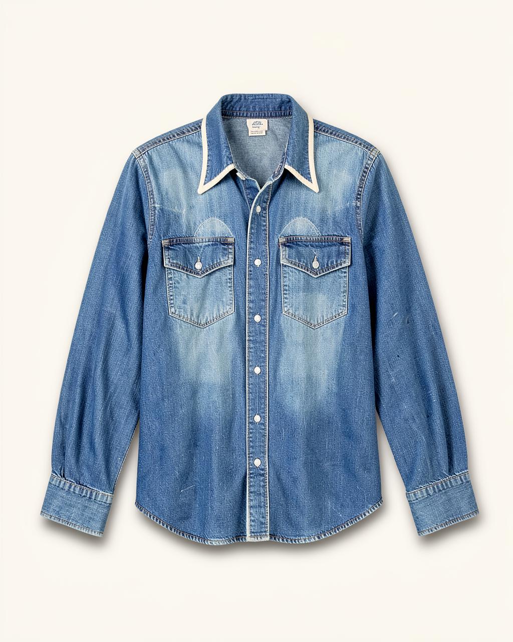 Vintage Western Yoke Denim Shirt