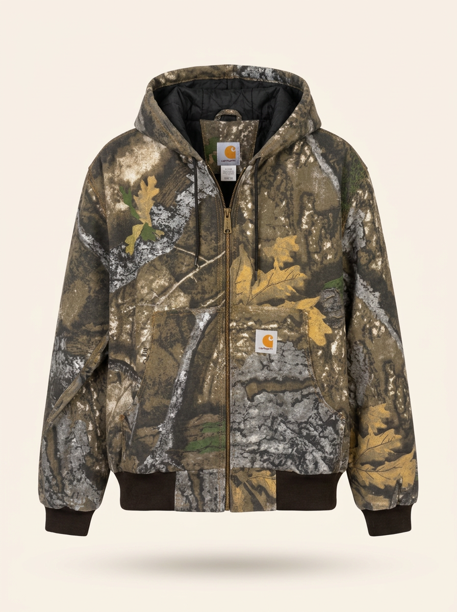 Reworked Carhartt Camo Hooded Jacket