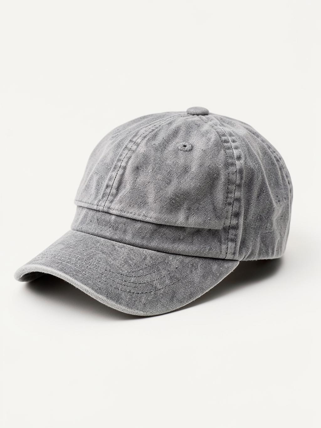 Grey Washed Skater Cap