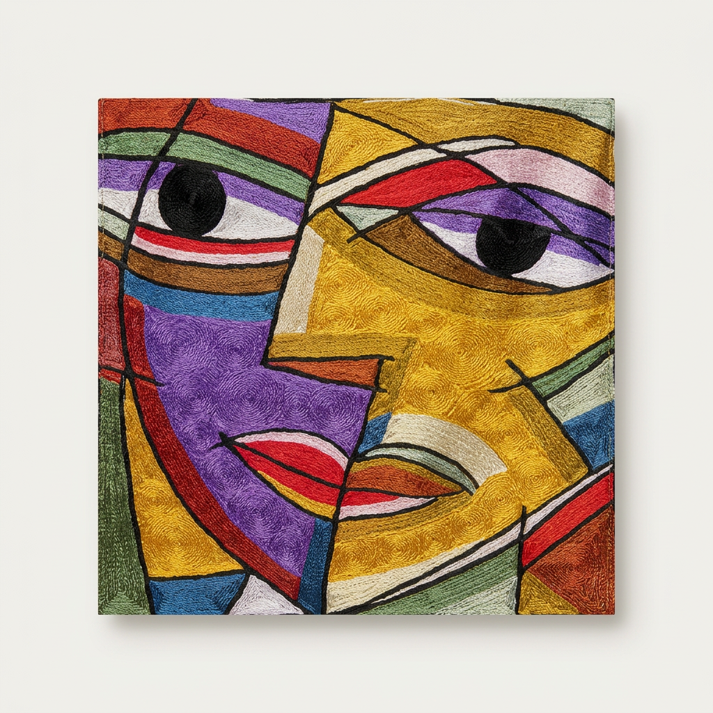 Cubist Face — Colour