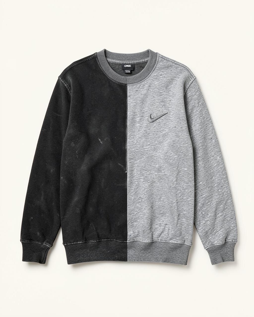 Reworked Nike Crewneck — Black / Grey