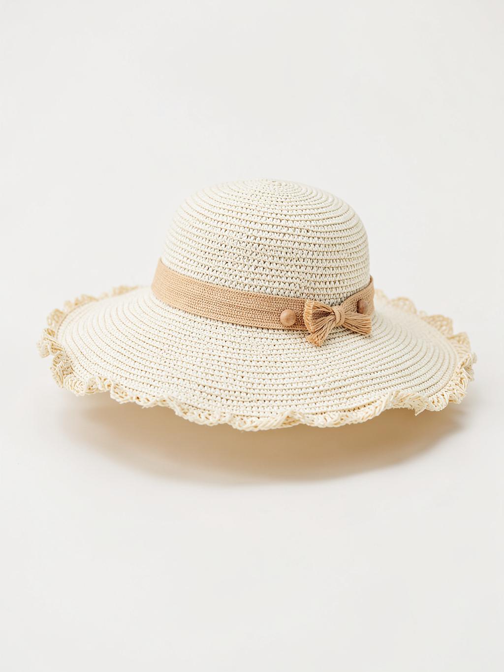 Ivory Wide Brim Sun Hat