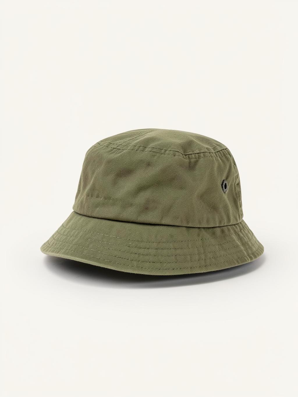 Olive Cotton Bucket Hat