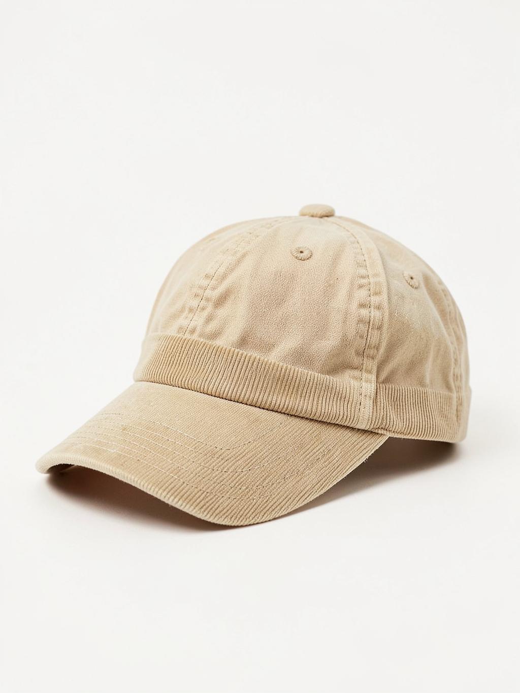 Khaki Corduroy Docker Cap