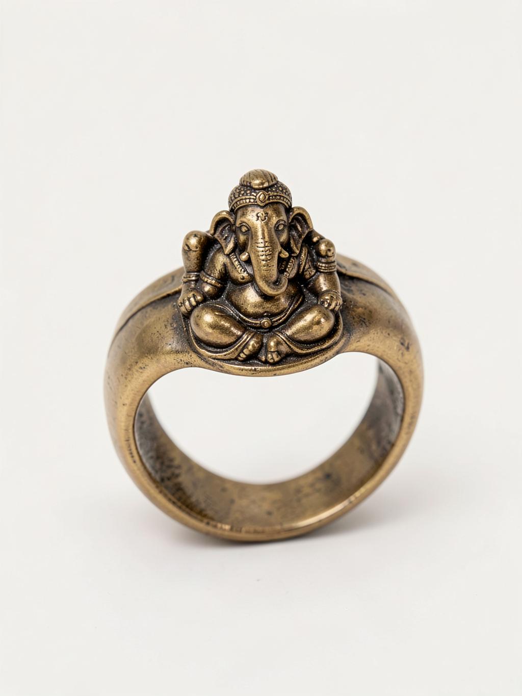 Brass Ganesh Ring