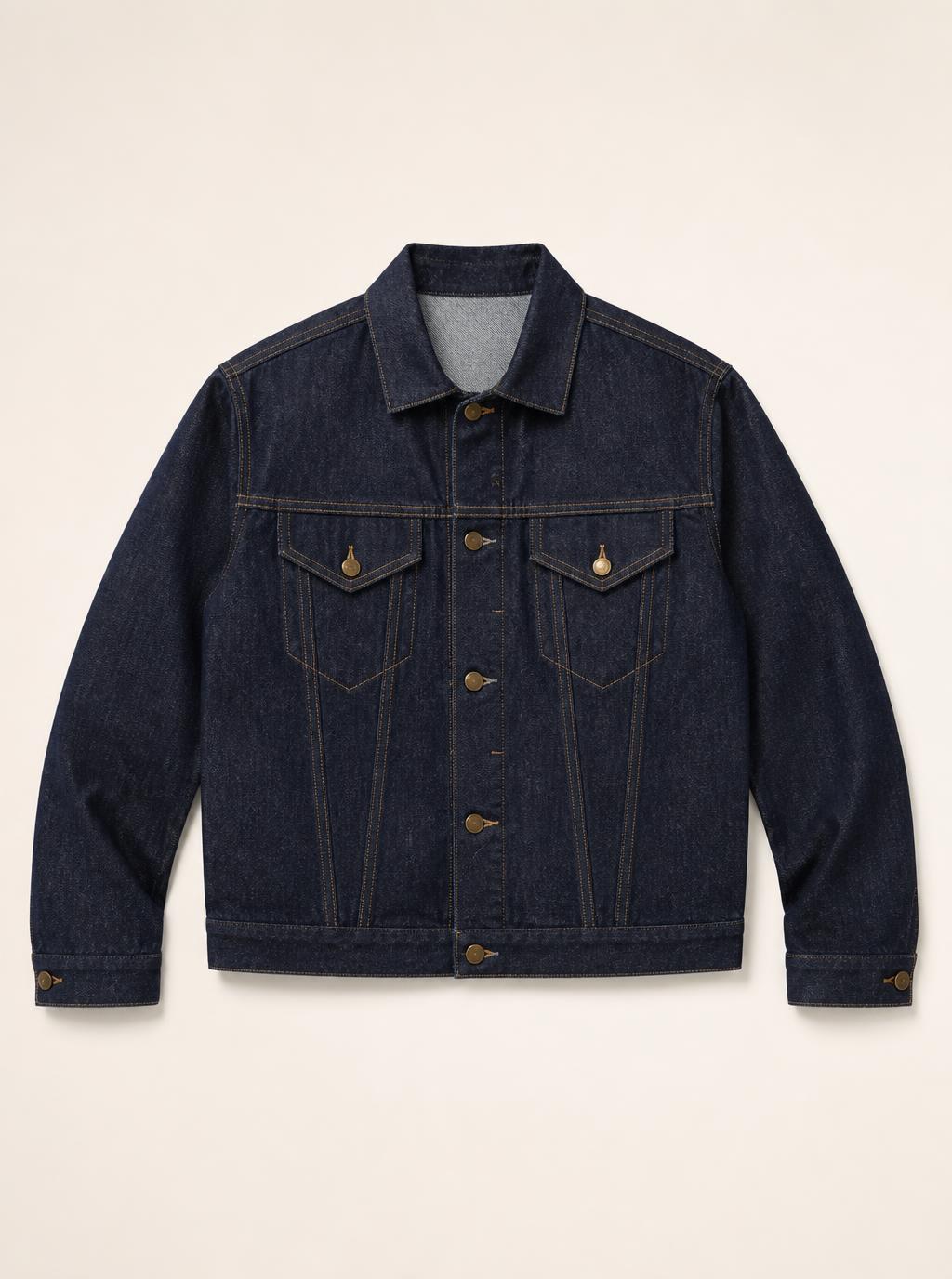 Vintage Indigo Rigid Denim Jacket